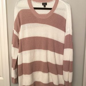 Torrid pink and white sweater